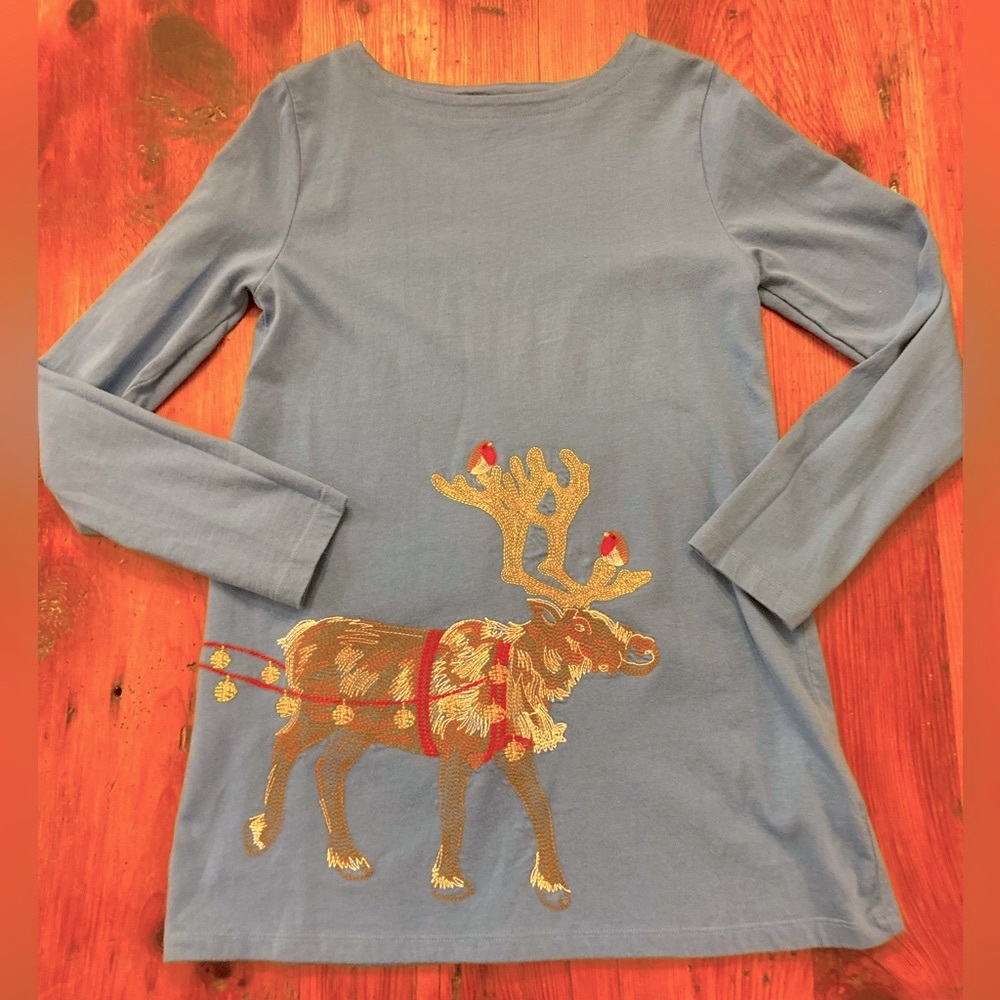 Gorgeous casual Holiday applique Mini Boden Tunic dress size 9 10 NEW no tags